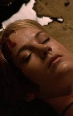 Gab's head bades in blood