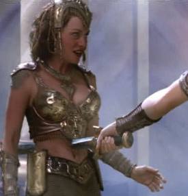 Athena feels nothing when a sword is in her stomach